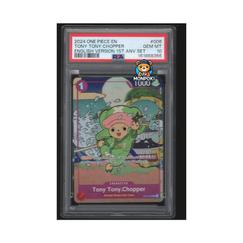 2024 One Piece EN Tony Tony Chopper #006 English Version 1st Anv Set PSA 10