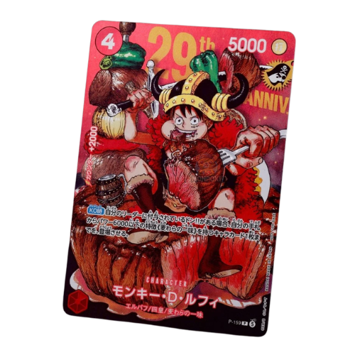 One Piece Card Game P-159 Monkey D. Luffy 29th Anniversary Promo Card (Japanese)