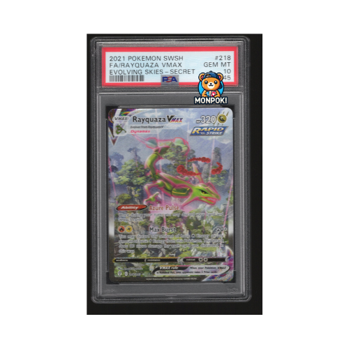 2021 Pokémon Sword & Shield Evolving Skies #218 Rayquaza VMAX Secret Rare PSA 10