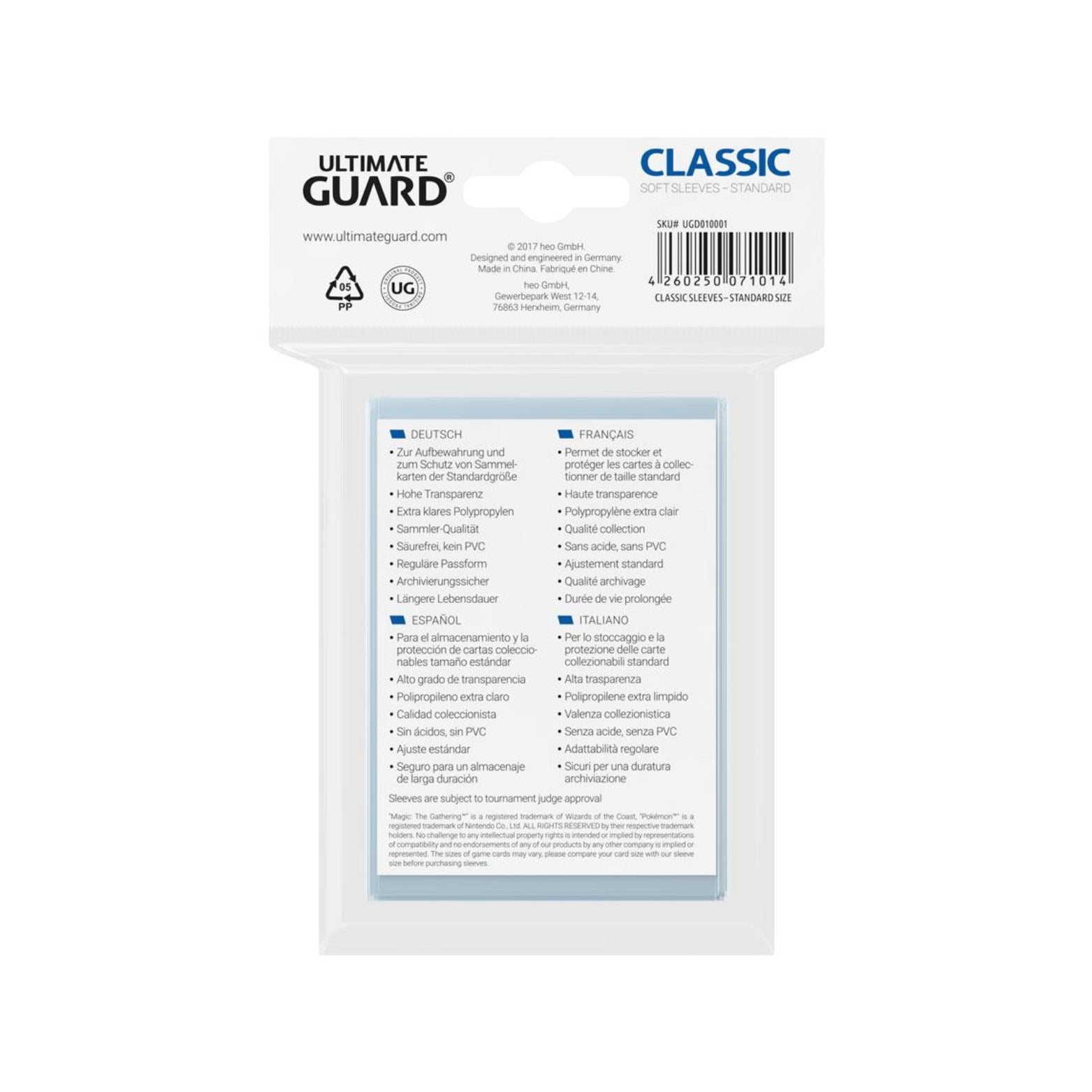 Ultimate Guard Classic Penny Sleeves (100)