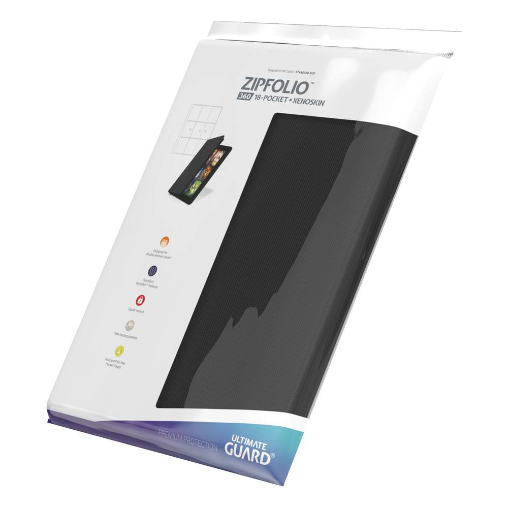 Ultimate Guard Zipfolio 360 - 18-Pocket Xeno Skin Binder Black