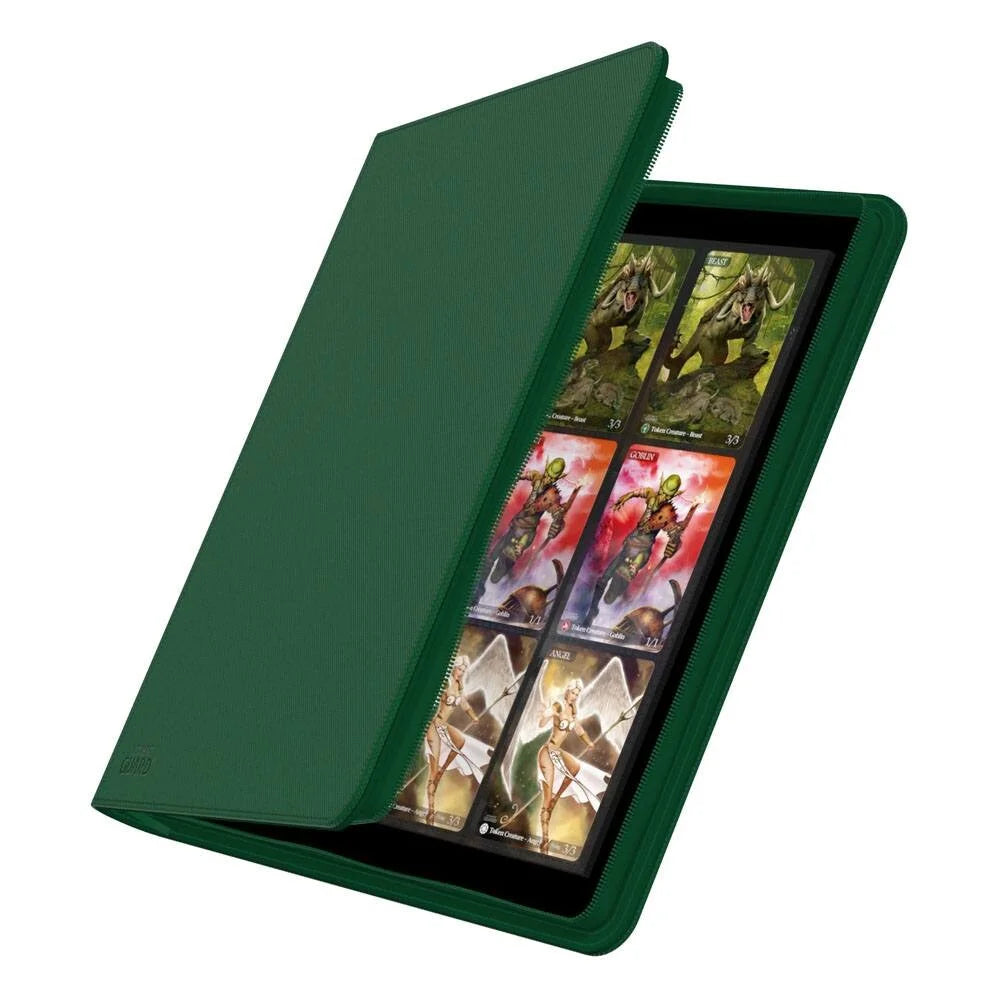 Ultimate Guard Zipfolio 360 -18-Pocket Xeno Skin Binder  Green Card Portfolios Ultimate Guard