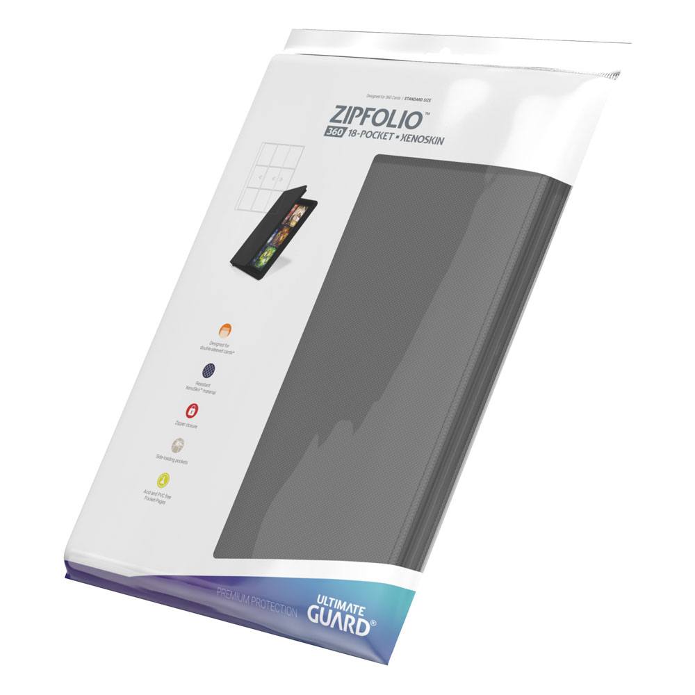 Ultimate Guard Zipfolio 360 - 18-Pocket Xeno Skin Binder Grey