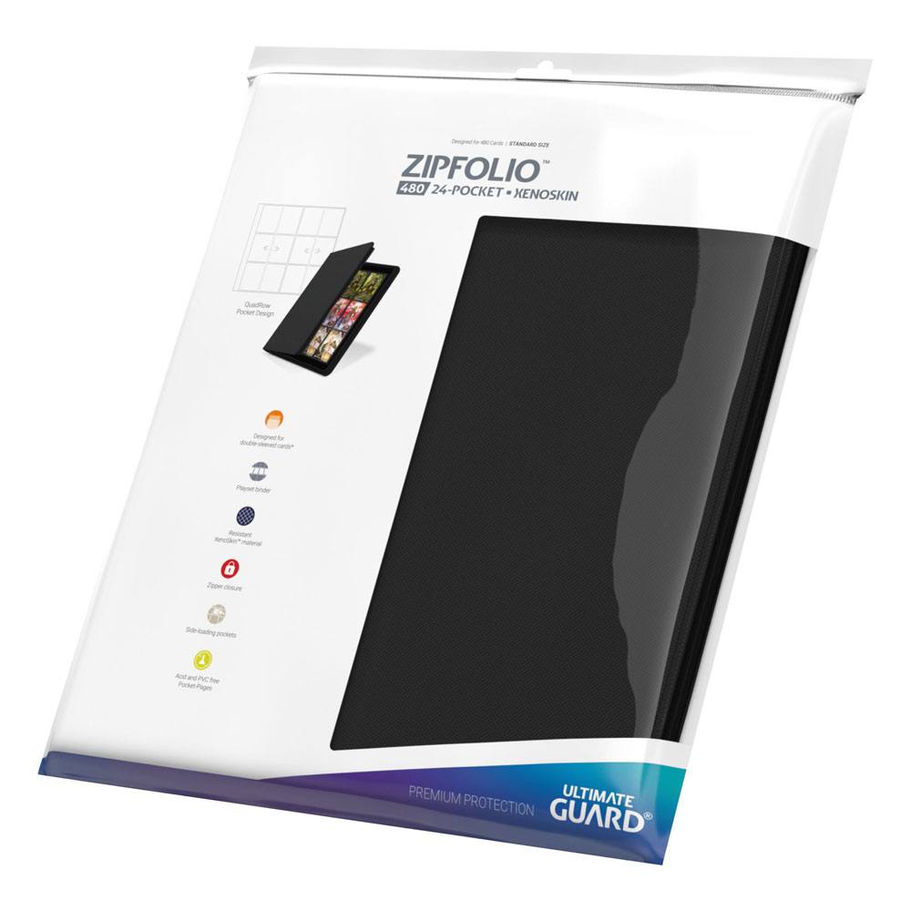Ultimate Guard Zipfolio 480 - 24-Pocket XenoSkin (Quadrow) - Black Binder