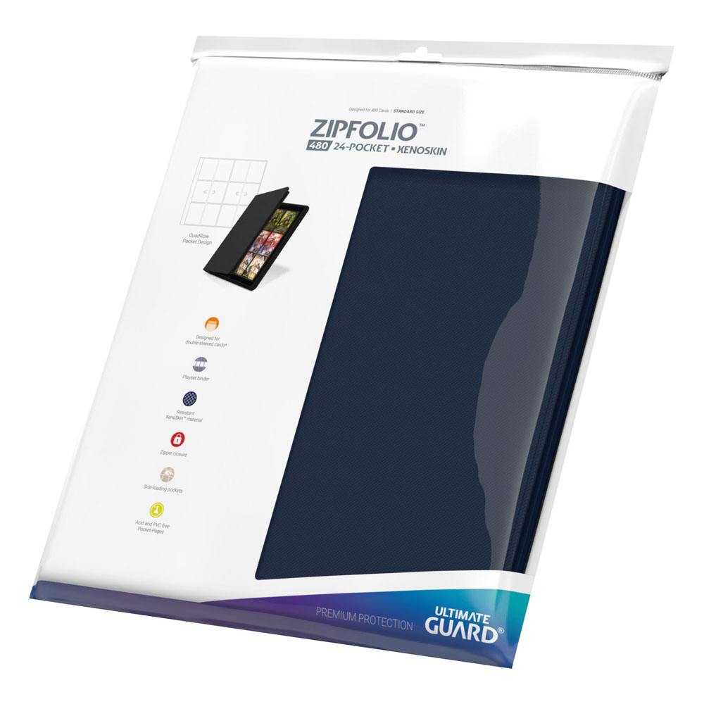Ultimate Guard Zipfolio 480 - 24-Pocket XenoSkin (Quadrow) - Blue Binder