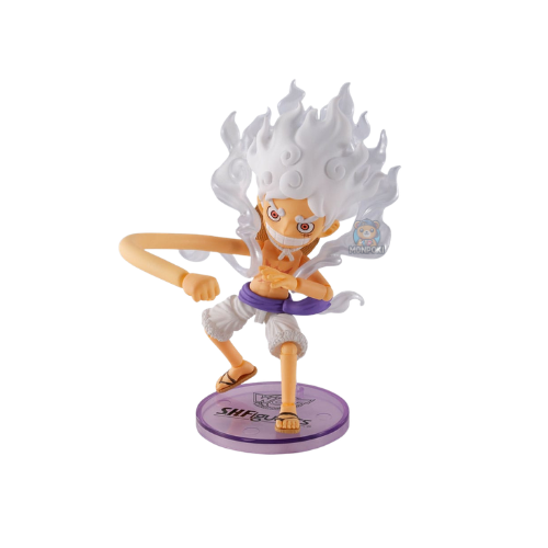 One Piece World Collectable Figures x S.H. Figuarts Action Figure Monkey D. Luffy Gear 5 – 8 cm